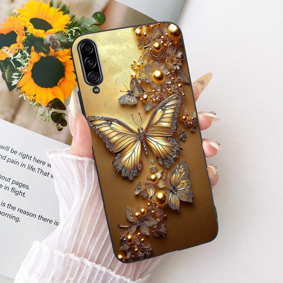 Pour Samsung Galaxy A90 5G Coque Silicone Mignon Mode Fleurs Peinte Drôle Coquille Pour Samsung A90 5G SM-A908B SM-A908N SM-A9080