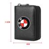 HZAU9 2025 Hots E60 Leather Emblem Car Key Case Keychain Zipper Key Case Bag For 50th BMW M M3 M5 M6 M2 E46 E90 E60 F10 F30 E39 E36 F2