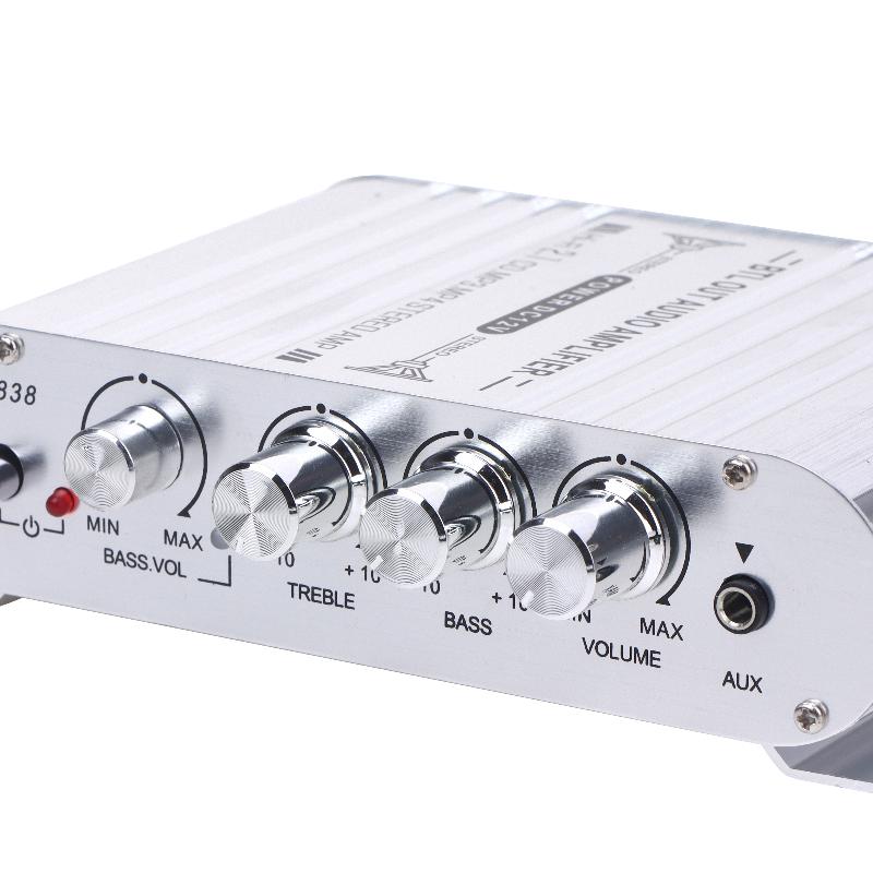 1 Set Hifi 2.1 Kanal Leistungsverstärker Stereo Bass Sound Auto St-838 Heimkino Verstärker Medienplayer Subwoofer Verstärker