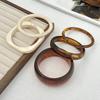SHIXIN 5 Stile Vintage Braun Off-Weiß Dickes Harz Acryl Armreif Armband für Damen Trend Unregelmäßige Geometrie Rund Breit Armreif
