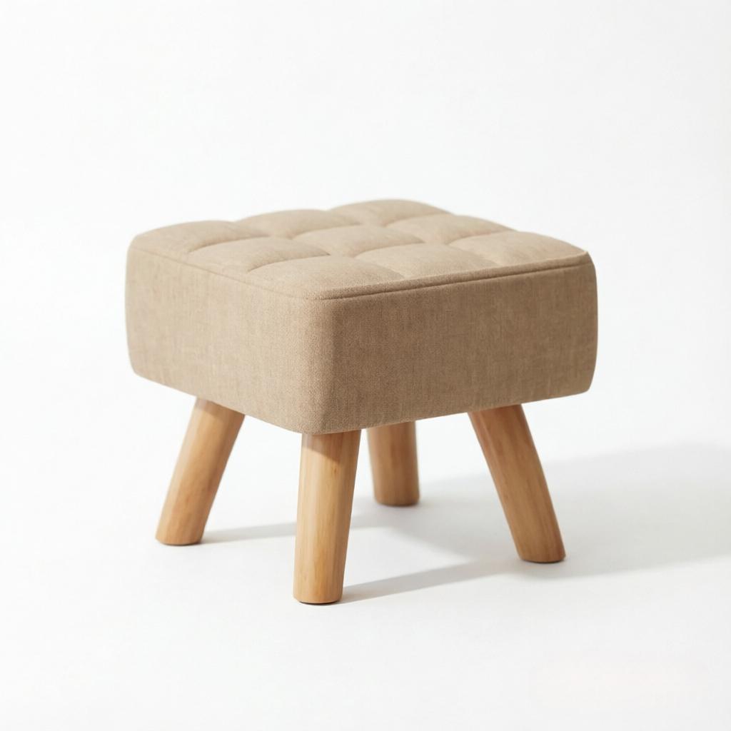 Comfortable Stool with Padded Seat, Stable Square Stool, Seat Stool for Flexible Use (only with 1pc stool)
