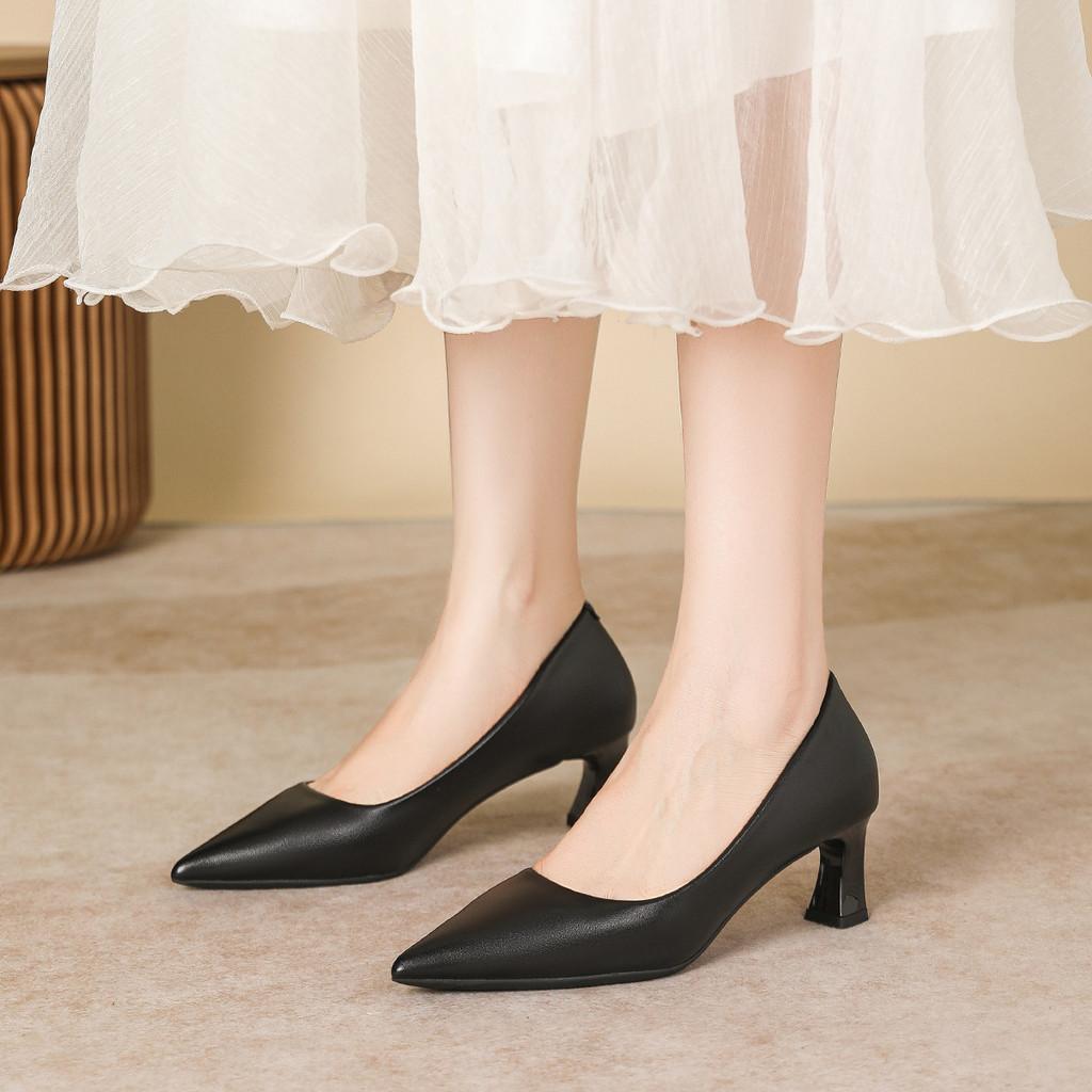High Heel Court Shoes For Women With Superfiber Material For Work And Casual Wear