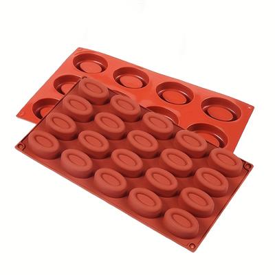Moule Oval en Silicone 20 Cavités Anti-adhésif Facile à Démouler pour Savon, Bougie, Argile Polymère et Plus - Moule Durable pour l'Artisanat
