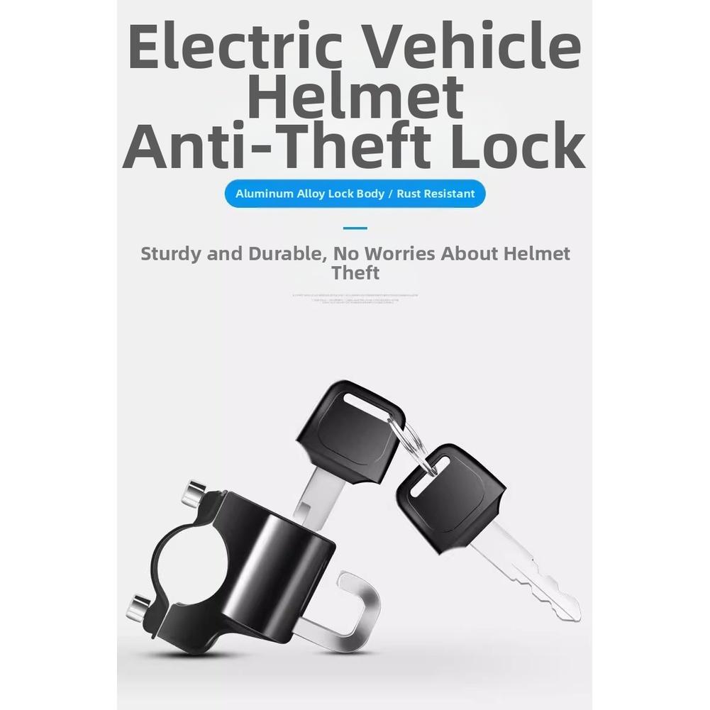 Compact Handlebar Mount Anti Theft Hook Helmet Security Solution Aluminum Alloy Material Easy Installation Tools