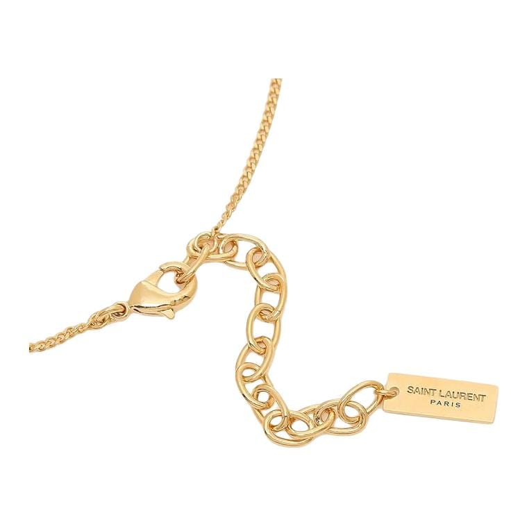 SAINT LAURENT Brass Necklaces Unisex Gold 651779-Y1500-8030