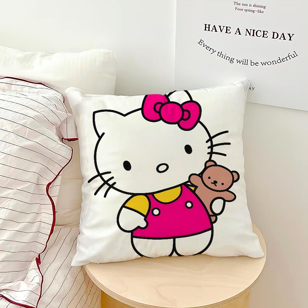 cartoon art cute cat h-HelloKitty SRO cushion cover soft Pillow Case for Sofa Living Room Home office Decor Protective Covers