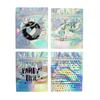 Holographic Zip Gift Bag 14cm 4 Pieces