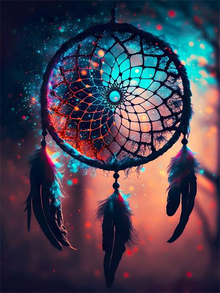 Diamond Painting Set Dream Catcher Landscape Full Square Round 5D Diy Embroidery Mosaic Feather Home Decor