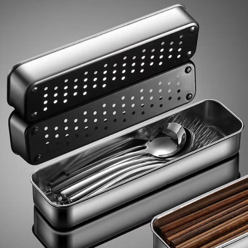 Stainless Steel Draining Chopstick & Spoon Holder