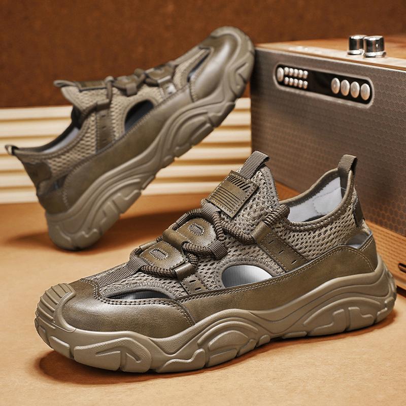 Fashion CYYTL Mens Sandals Casual Summer Shoes Beach Sneakers Outdoor Walking Comfort Luxury Designer Leather Fashion Breathable Sport