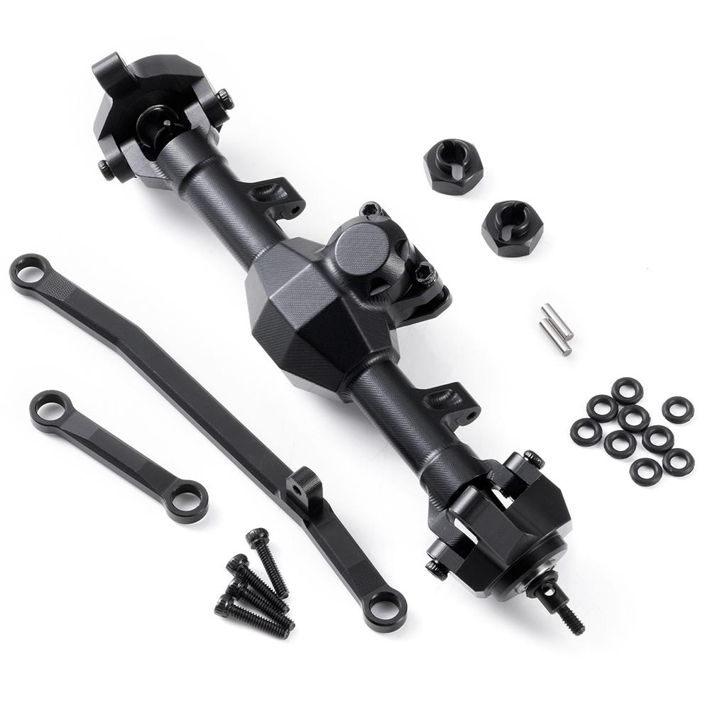 MIBIDAO Alu Alloy Extended / Stock Length Front Rear Axle for Axial SCX24 Deadbolt C10 Wrangler Gladiator Bronco 1/24 RC Car
