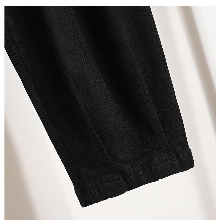DIMANAF 2023 Jeansy Jesienne Duże Rozmiary Długie Spodnie Damskie Elastyczne Luźne Vintage Haremowe Codzienne Damskie Basic Pokazujące Smukłe Nogawki 5XL A