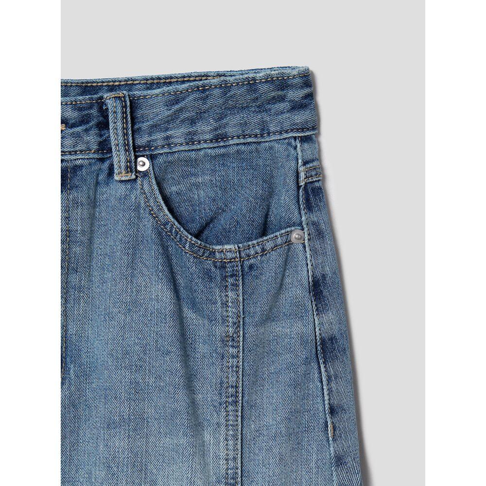 8seconds Washed Denim Long Skirt Sky Blue (164827Gpdq)