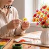 Set Tutorial Fiore con Perline Kit Bouquet di Fiori Selvatici, Artigianato Fai da Te Floreale Decorazione per la Casa Realizza Fiori, Progetto Artistico con Perline per Adulti Adolescenti Kit