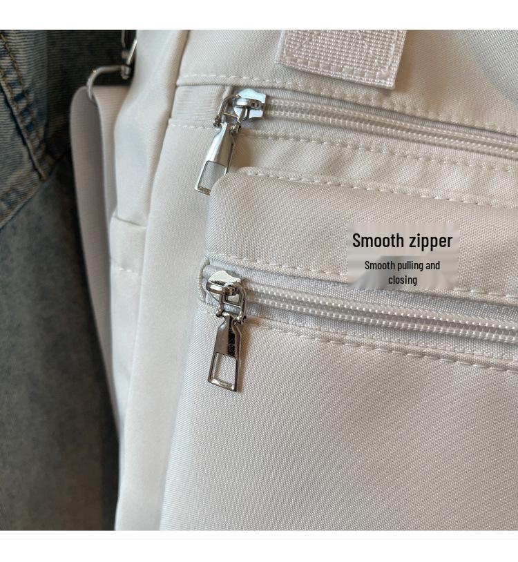 Women's Large Capacity Waterproof Nylon Handbag - Multi-layer, Fashionable Lightweight Tote for Middle-aged Moms