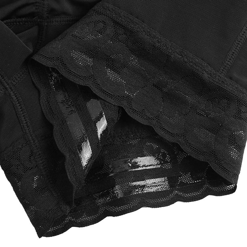 European & American High-Waisted Tummy Control Lace Pants with Zipper & Hook – Butt-Lifting & Hip-Shaping Shapewear.
