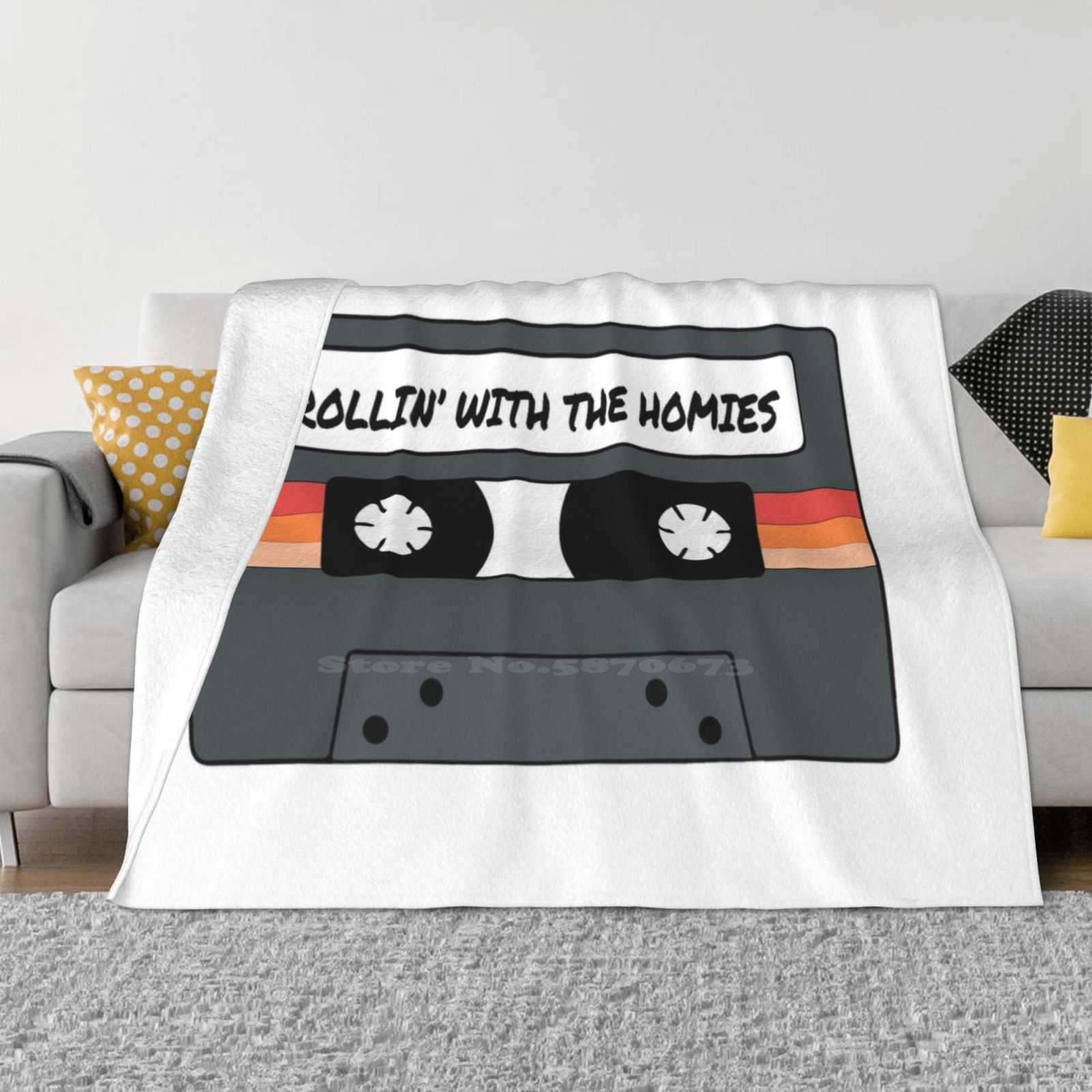 Rollin  With The Homies Four Seasons Comfortable Warm Soft Blanket Clueless Cher Movie Quotes 90S Movies Retro Vintage Songs 30x40in