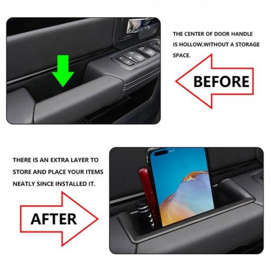 4PCS For -2025 Ram 1500 Car Door Side Armrest Organizer Storage Box
