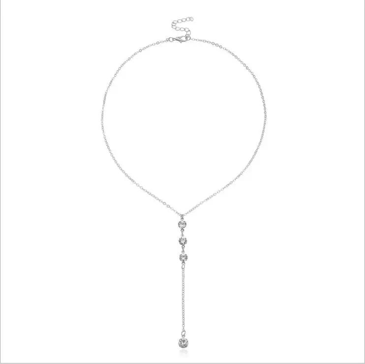 

Ожерелье-подвеска из циркония в форме капли, золотое ожерелье для женщин, романтическое, свадебное, с камнем рождения, модная бижутерия, шармы серебряный