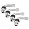 Qiilu. Valve Stem, Tire Valve, 90°, Wheel Valve Stem, Tubeless Tire Air Valve, Aluminum Alloy, Rubber