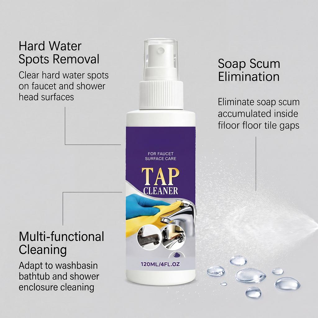 Faucet and Cleaner Spray, All-Purpose Bathroom Cleaner, Soap and Hard Stains, 16 oz