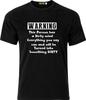Warning This Person Has a Dirty Mind Funny Adult Birthday Xmas T Shirt