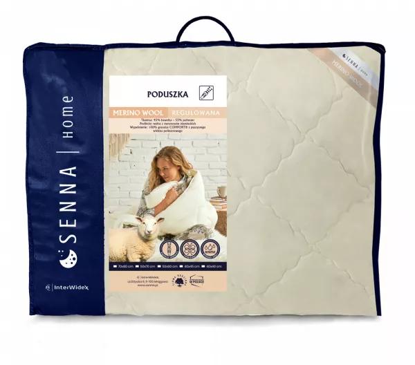 Poduszka 70x80 merino wool senna home kremowa