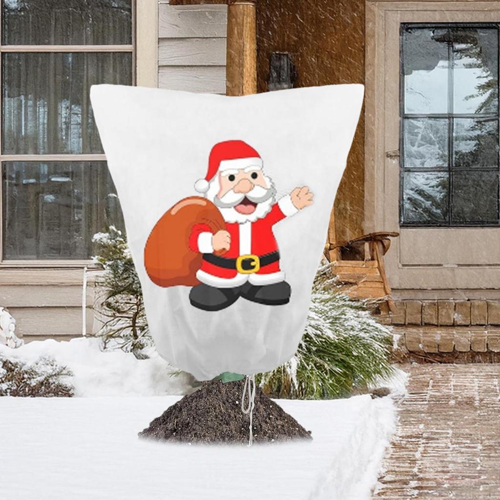 Frost Blankets For Outdoor Plants Christmas Theme Cold Weather Plant Covers Outdoor Non-woven Fabric Breathable Guard With