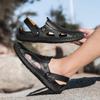 Übergröße Handnähen Herren Leder Ausgeschnitten Strand Sandalen Mokassins Herren Freizeitschuhe