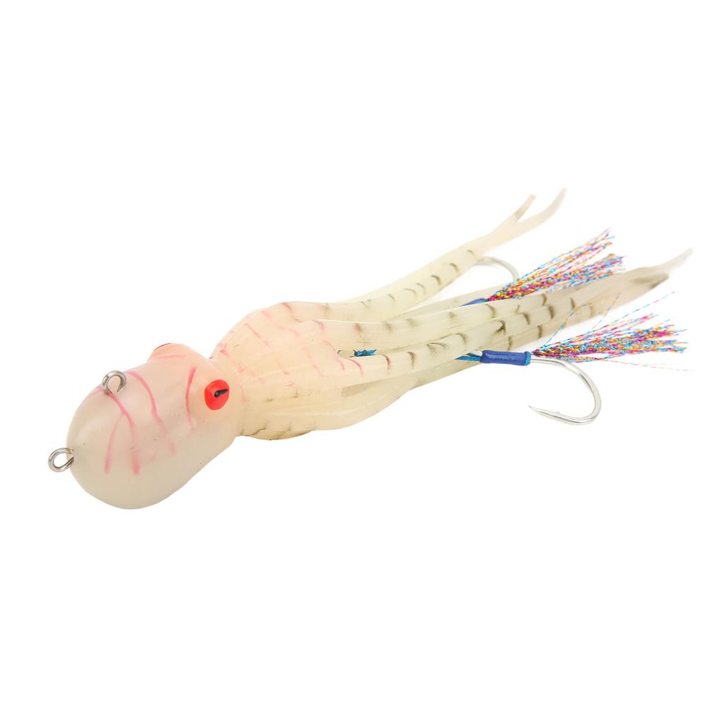 Artificial Fishing Octopus Lure Spray Ink Noctilucence 180g Fishing Octopus Swimbait for Sea Fishing