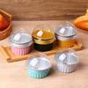 10Pcs/set Aluminum Foil Dessert Cups With Dome Lids 125ML Baking Cups Cupcake Muffin Liners Pudding Cups For Wedding Birthday
