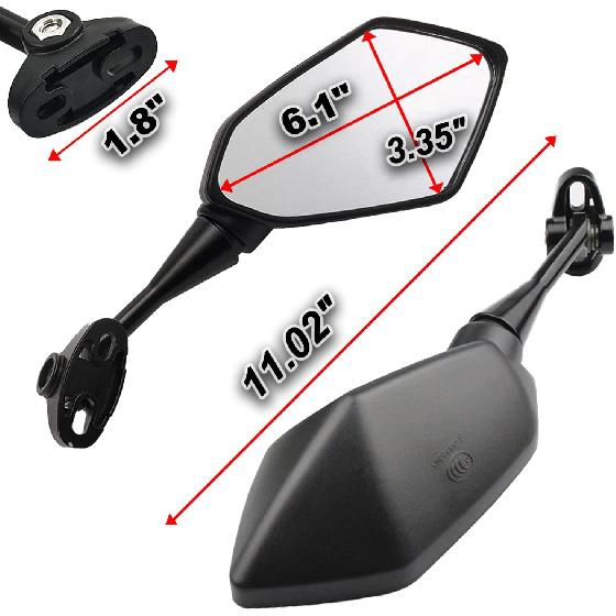 Heart Horse Motorcycle Mirrors Rear View Mirrors Compatible with CBR600 F4 F4I 1999-2006 CBR900 CBR919 CBR929 CBR954 1998-2003 RC51 RVT1000 DD250E