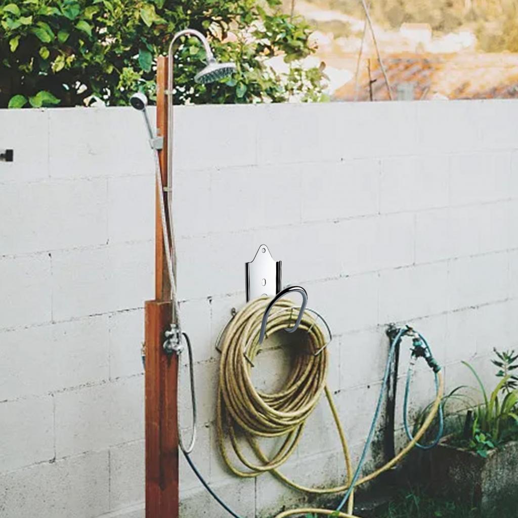 Gartenschlauchhalter aus Edelstahl, kleine Wandhalterung, Gartenschlauchhaken, rostfrei