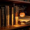 Library Shelf Lighting Lantern Metal Crafts Pumpkin Head