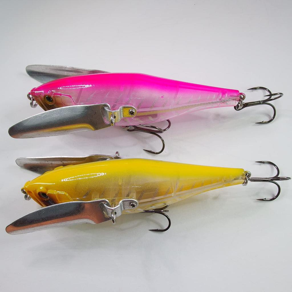 Momo Lure Large Crawler Cicada Cicada Dodge Big Bass Fishing Yellow Bone Bait, Lure, Cicada, (Pink & Set)