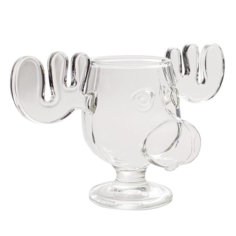 

200 мл стеклянный стакан для Tiki Creative Elk Cute Reinder Mug Wine Beer Water Soak Milk Glasses Drinkware Shot Cups Christmas Gift 201-300ml