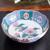 Waza No Stylish Japanese Kutani Ware Bowl with an Old Kutani Hibiscus Flower Perfect for Japanese Serving Made In Kura Tableware, Design.