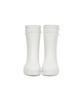 Covernat Woman Clover Heart Back Lace-Up Rain Boots Mid-Length Ivory