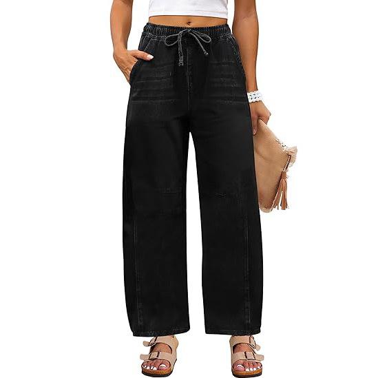 

Женские джинсы средней эластичности, модные джинсовые брюки прямого кроя с карманами L