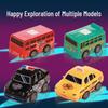 Cartoon Car City for Kids - Remote Control Bus & Taxi Toy Set