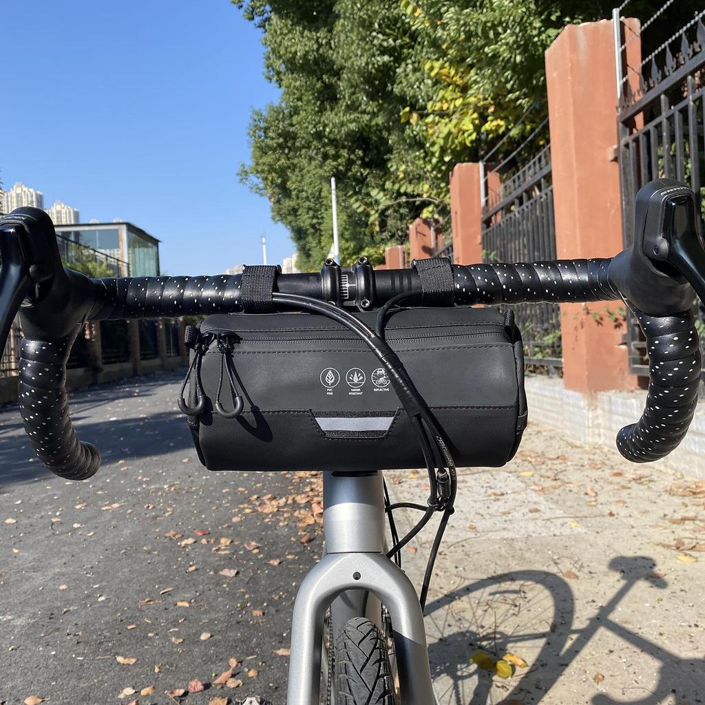 Bike Handlebar Bag Bicycle Handle Bar Handy Storage Professional Cylinder Cycling Pack