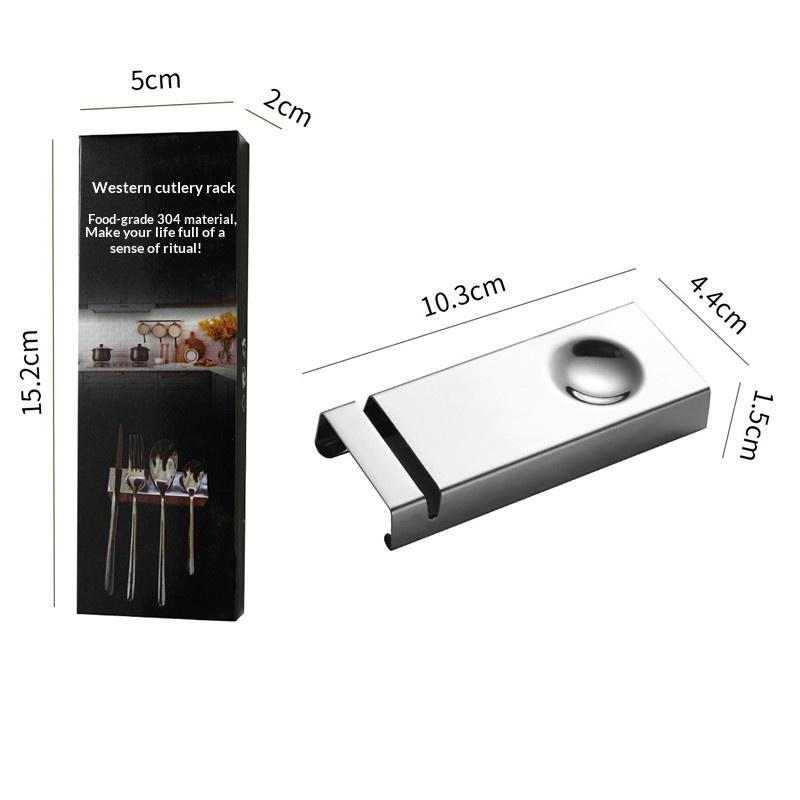 1Pcs Simple 304 Stainless Steel Spoon Rest Dual-use Rust-proof Spoon Rack Non-slip Chopstick Rest Dining Table