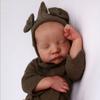 BZDOLL 48cm 19inch Baby Reborn Puppe Schlafen mit 3D-bemalter Haut, Handgezeichnet, Weichvinyl Neugeborenes Mädchen Kunstspielzeug Weihnachts-Halloween-Geburtstagsgeschenk