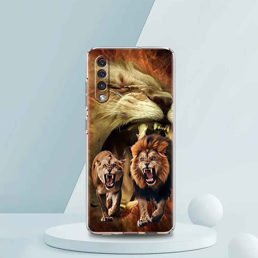 

Lion Pattern Soft TPU Cover for Samsung Galaxy A25 A23 A22 A52S A52 A55 A72 A51 A71 A41 A31 A13 5G Transparent Phone Case Capas Samsung A41