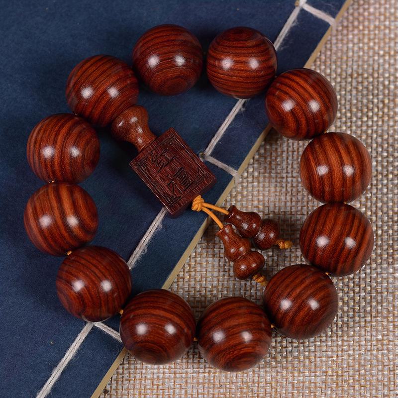 

Браслет из бусин Red Sandalwood 2.0 высокой плотности для мужчин и женщин 10mm*19pcs, Precision Small Holes