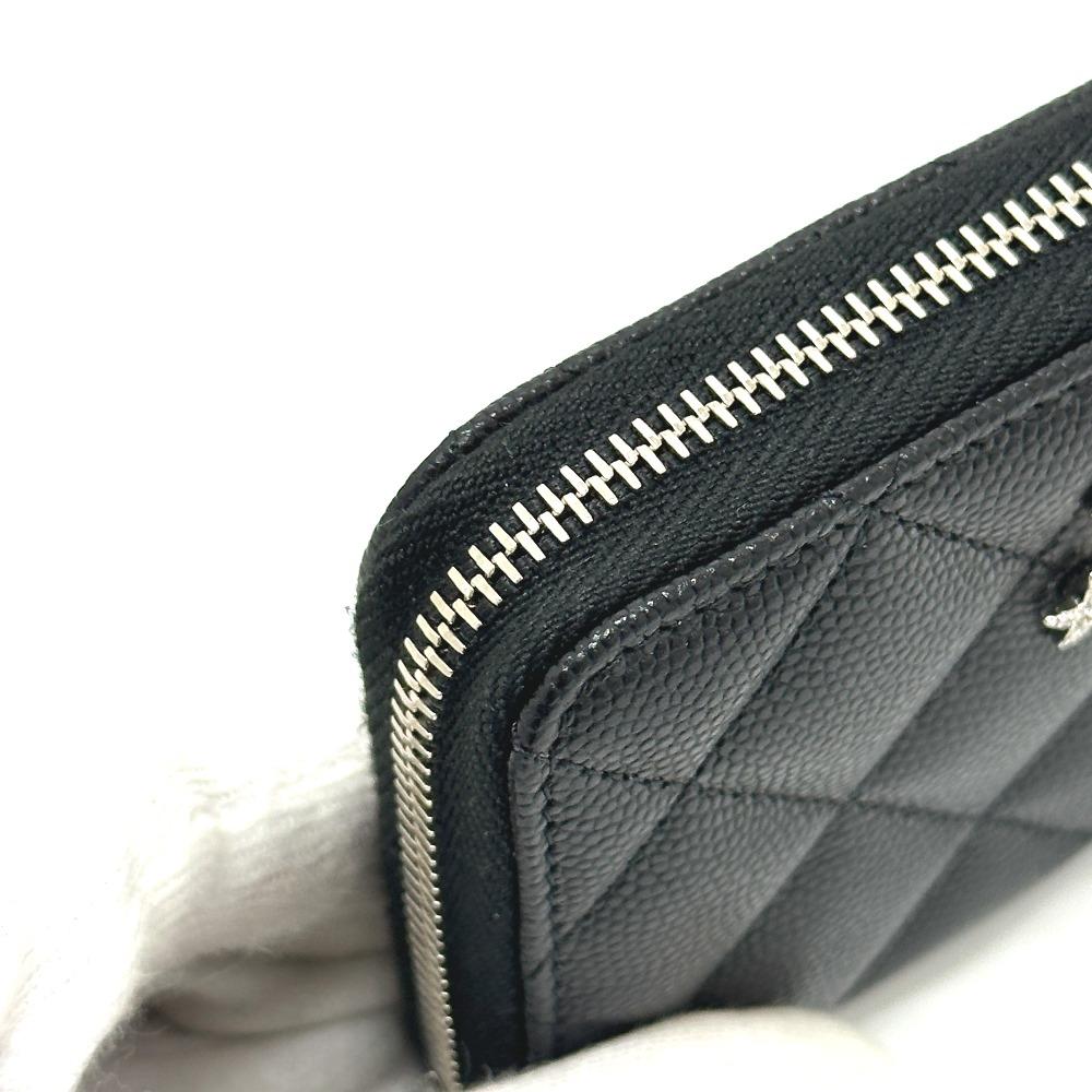 CHANEL AP3728 25B Matelasse Star CC Mark Zip Folded wallet  Unused