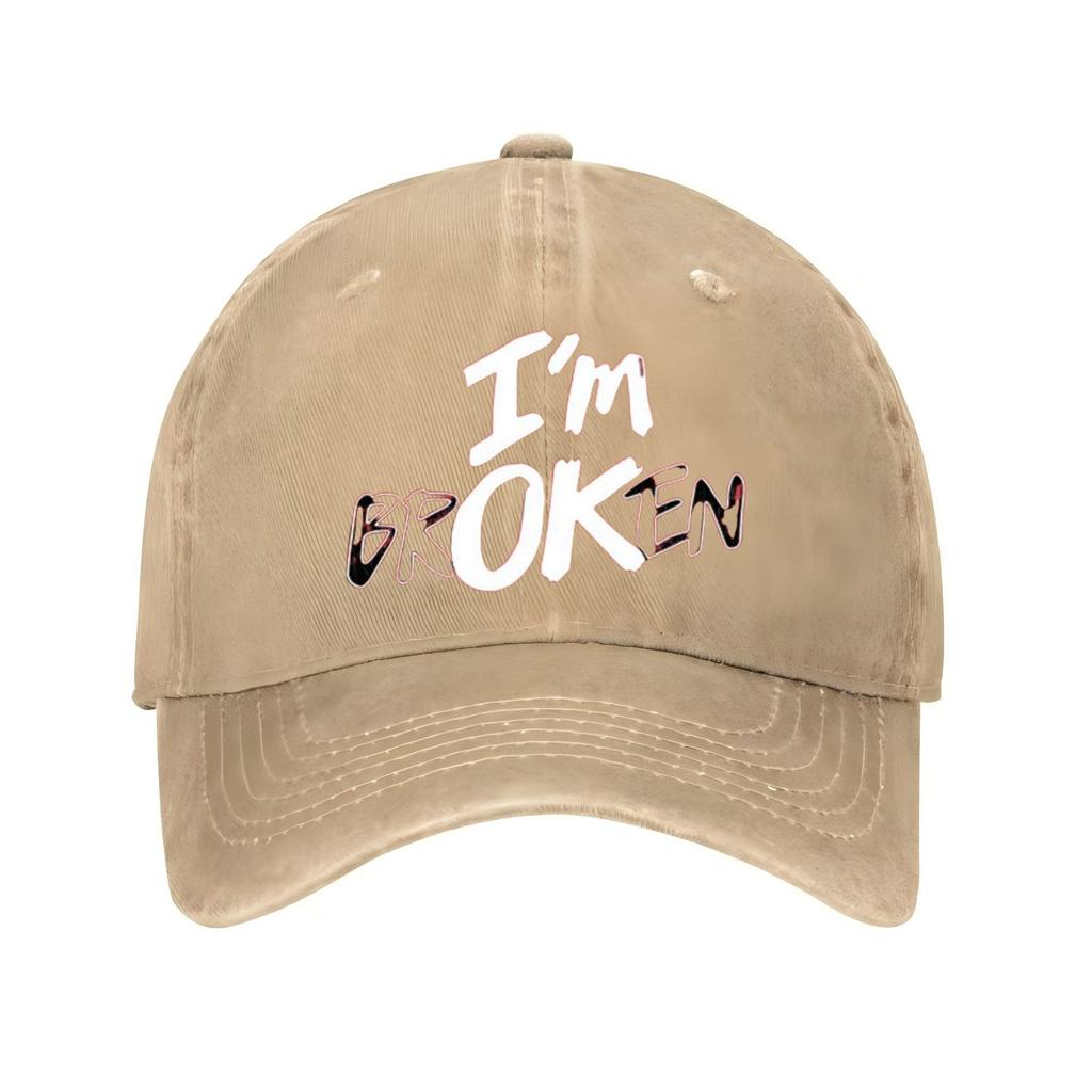 Im Broken Graphic Baseball Cap Unisex Polyester Casual Sun Protection Sports Adjustable Hat