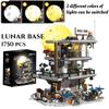 1750PCS Space Home Lunar Base with Lights Building Bricks,Moon Universe Decor Science Education DIY Toy Christmas Birthday Gift