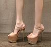 Sandali Donna con Tacco Alto 13cm Sexy Stripper Party Pumps Scarpe Donna Gladiatore Piattaforma Sandali Colore Caramella2022