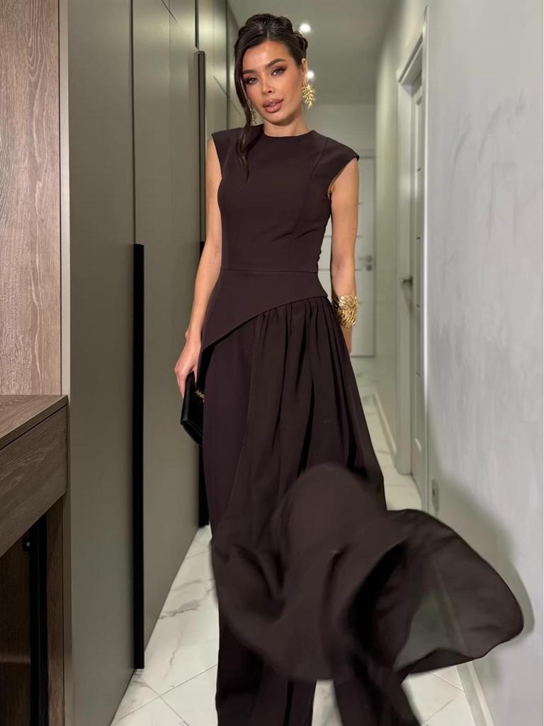 2026 Sleeveless Solid Color Top & Long Pants Set for Women - European & American Style